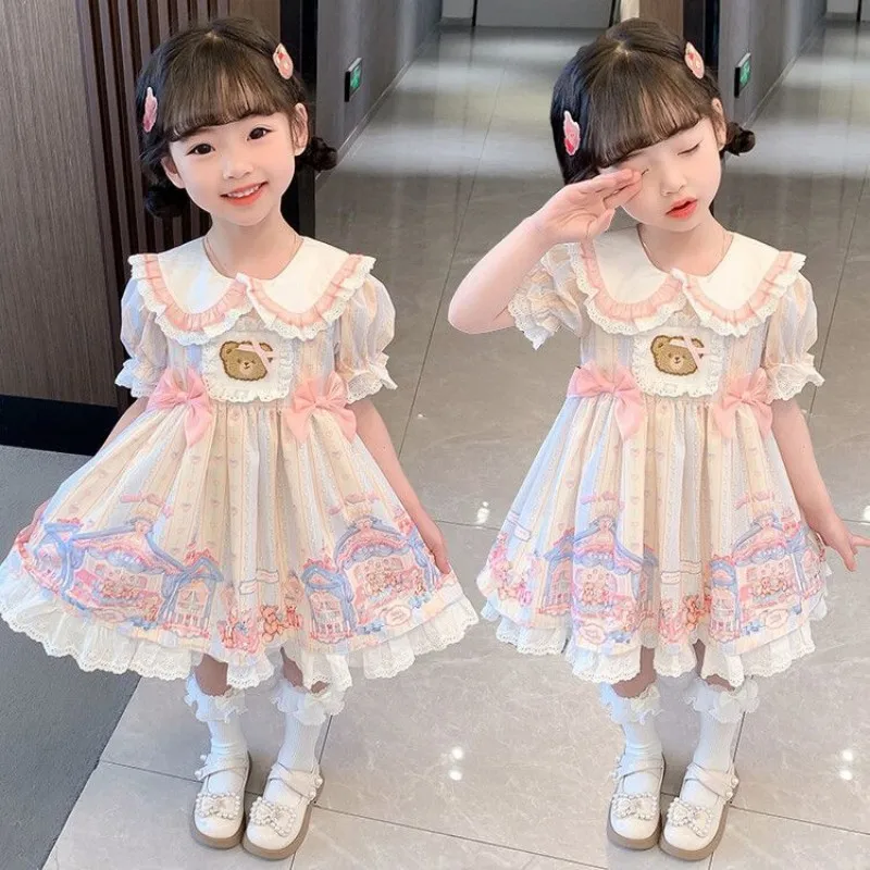 Baby Girl Lolita Princess Dress Summer Fashion Children's Princess Short sleeved Dress 80-130cm
Baby Girl Lolita Princess Dress Summer Fashion Children's Princess Short sleeved Dress 80-130cm