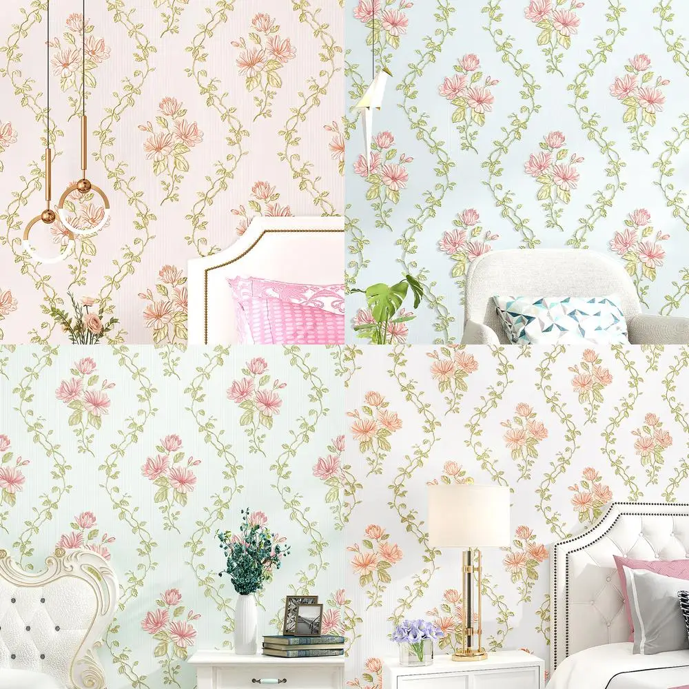 European style 3D pastoral floral non woven wallpaper for bedroom living room wedding room warm home non adhesive wall paper
European style 3D pastoral floral non woven wallpaper for bedroom living room wedding room warm home non adhesive wall paper