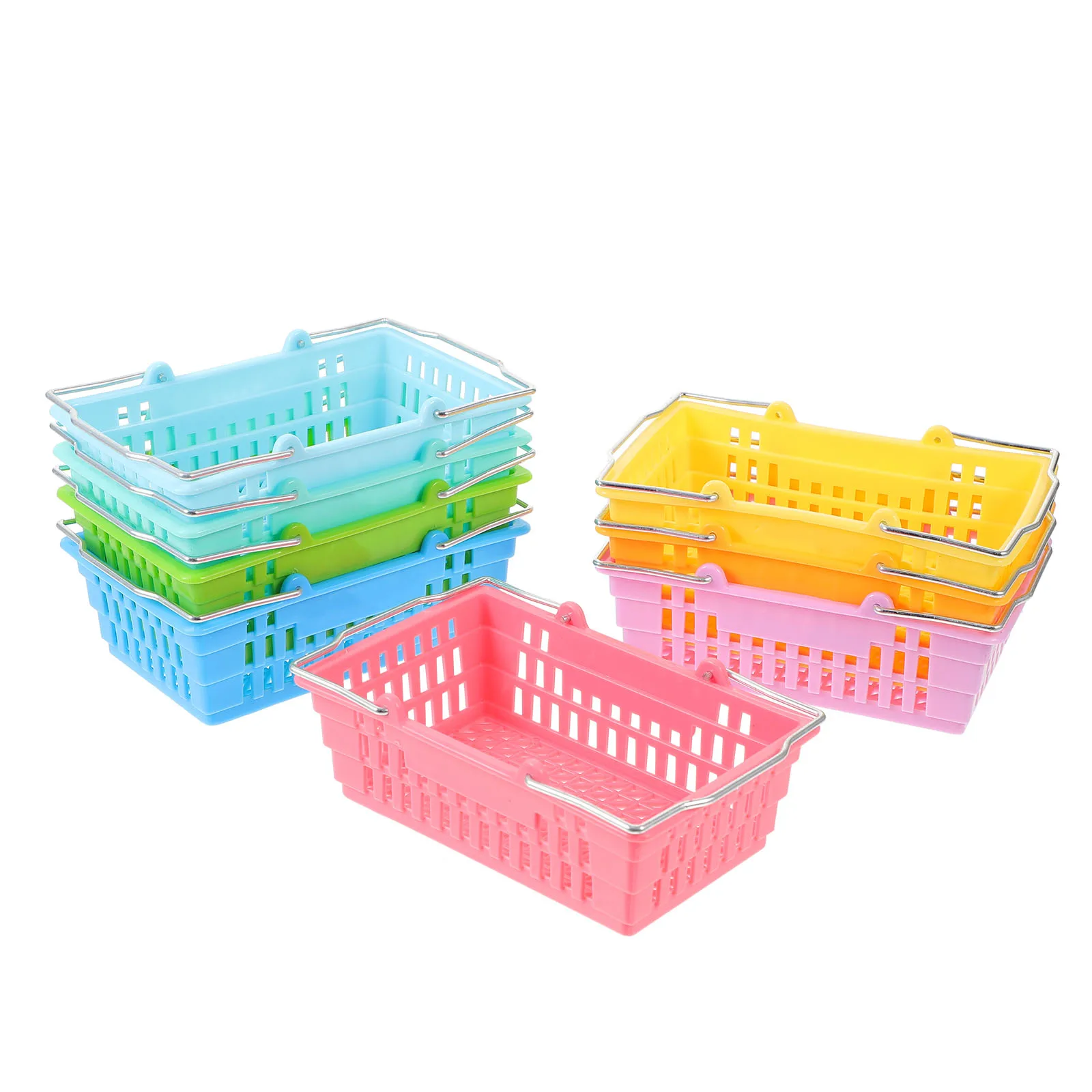 16pcs Mini Storage Basket Plastic Desk Organizer Colored Hollow Handheld Large Capacity Stationery Holder Tool Container
16pcs Mini Storage Basket Plastic Desk Organizer Colored Hollow Handheld Large Capacity Stationery Holder Tool Container