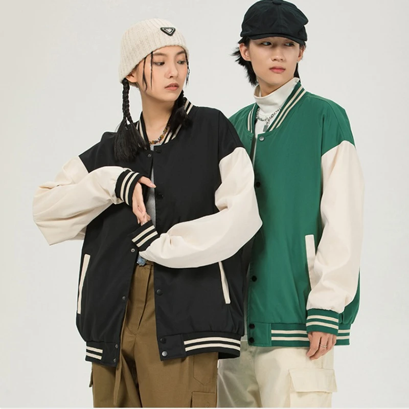 Autumn Solid Color Baseball Uniform Female Coat Korean Button Overcoat Hip Hop Oversized Clothing Casual Fashion Women's Jackets
Autumn Solid Color Baseball Uniform Female Coat Korean Button Overcoat Hip Hop Oversized Clothing Casual Fashion Women's Jackets