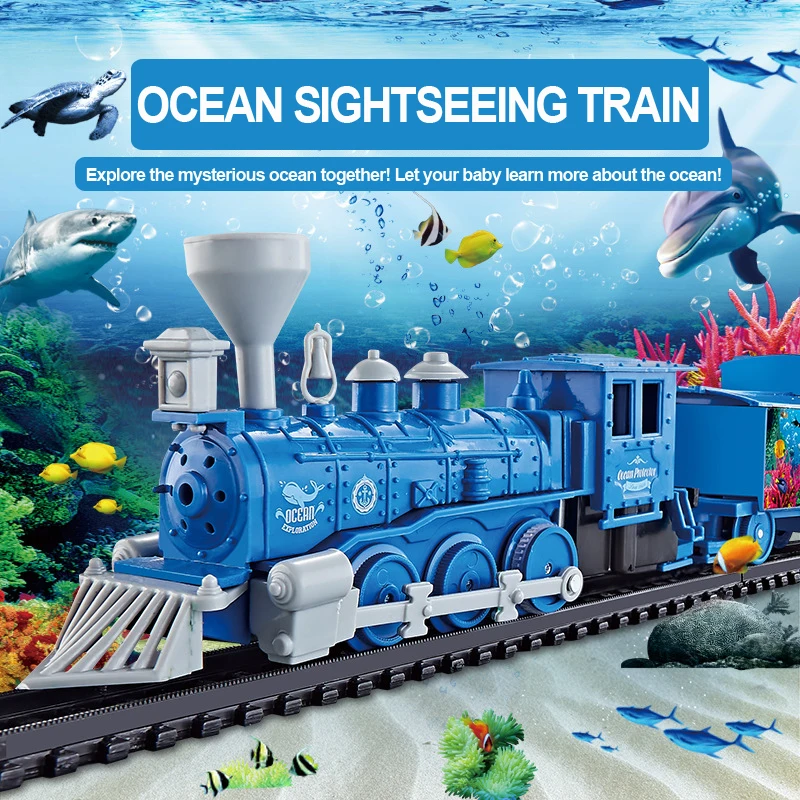 Rail Car Electric Train Track Toy Car Railway Model Transport Train Ocean Sightseeing Car Set Interactive Christmas Toys B068
Rail Car Electric Train Track Toy Car Railway Model Transport Train Ocean Sightseeing Car Set Interactive Christmas Toys B068