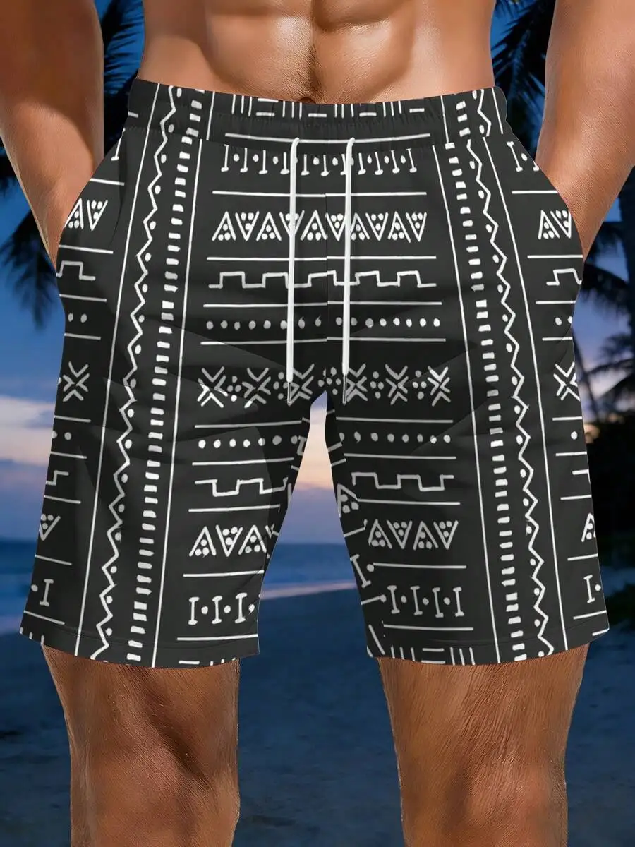 Mens Geometric Pattern Beach Trunks Summer Swim Shorts
Mens Geometric Pattern Beach Trunks Summer Swim Shorts
