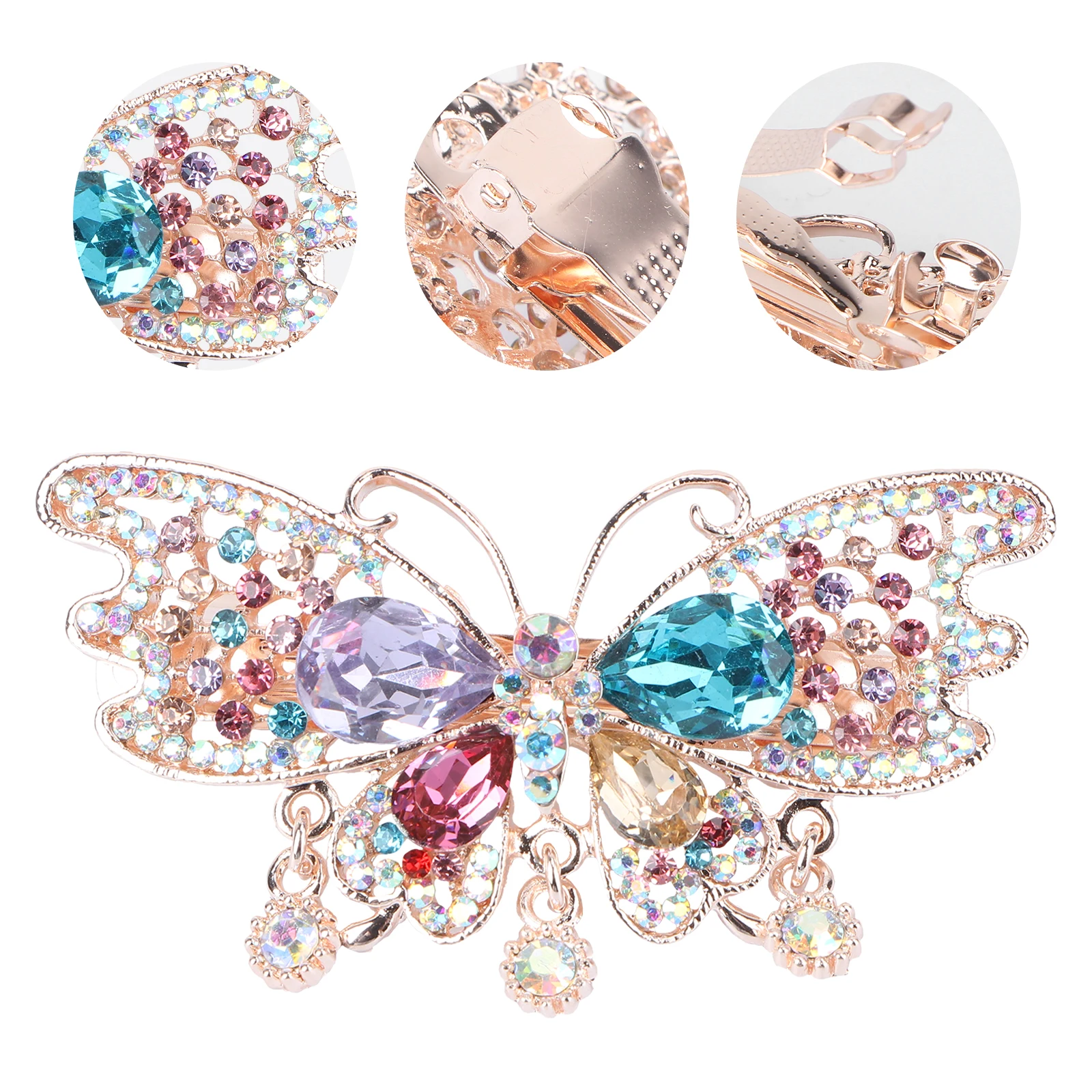 2pcs Crystal Rhinestone Hair Clips Automatic Barrettes Ponytail Holders Fashion Jewelry Women Party Travel Daily Use Hair
2pcs Crystal Rhinestone Hair Clips Automatic Barrettes Ponytail Holders Fashion Jewelry Women Party Travel Daily Use Hair