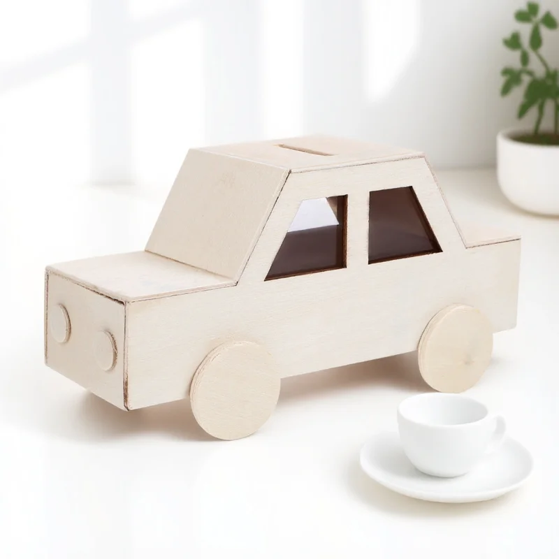 Wooden Car Unfinished Piggy Bank Students DIY Coin Storage Box Lovely Change Container Money Box Wooden Car for Crafts
Wooden Car Unfinished Piggy Bank Students DIY Coin Storage Box Lovely Change Container Money Box Wooden Car for Crafts