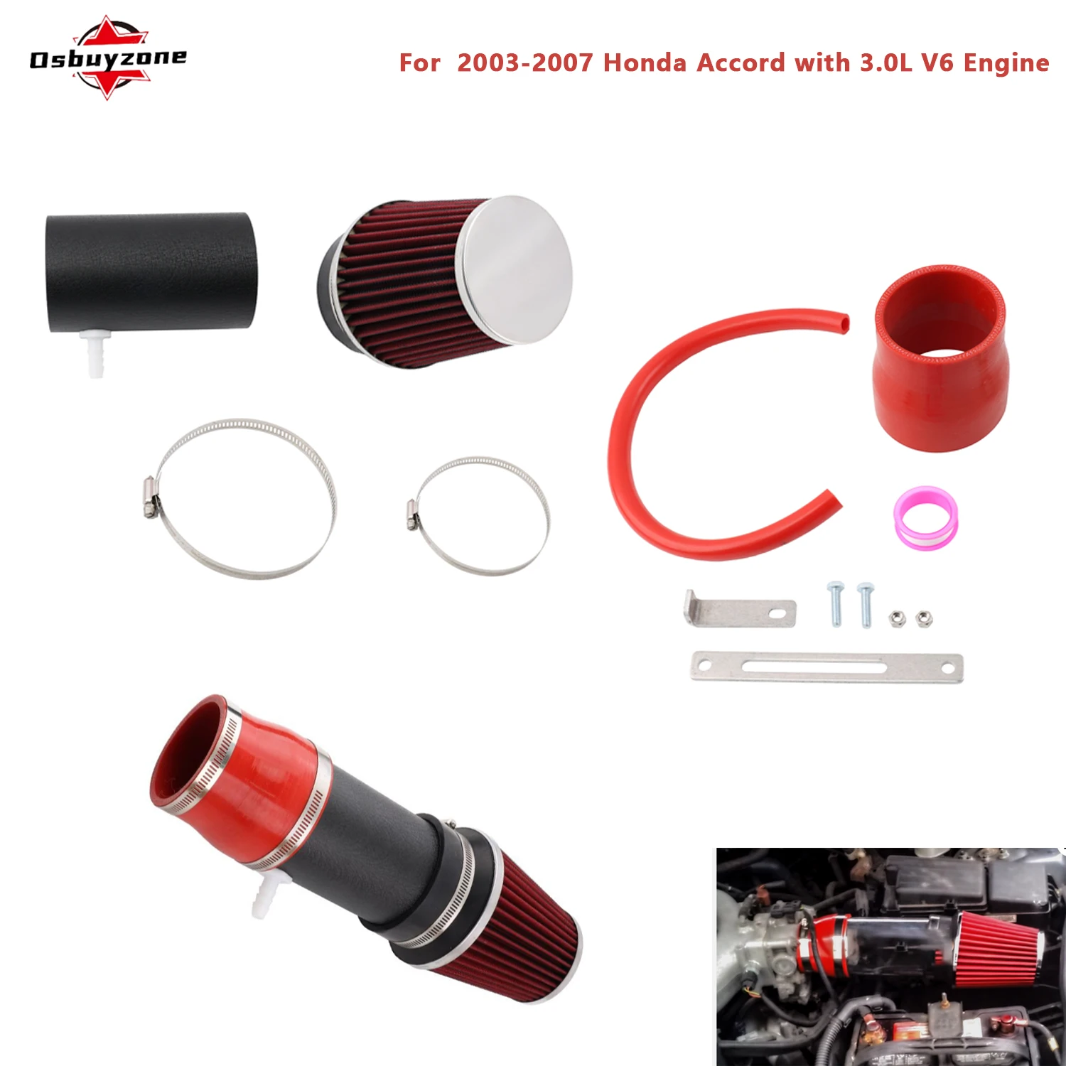 RW RED для HONDA ACCORD EX/LX/SE 2003-2007 годов 3,0 л V6 ДВИГАТЕЛЬ, впускная труба холодного воздуха + индукционный комплект фильтра
RW RED для HONDA ACCORD EX/LX/SE 2003-2007 годов 3,0 л V6 ДВИГАТЕЛЬ, впускная труба холодного воздуха + индукционный комплект фильтра