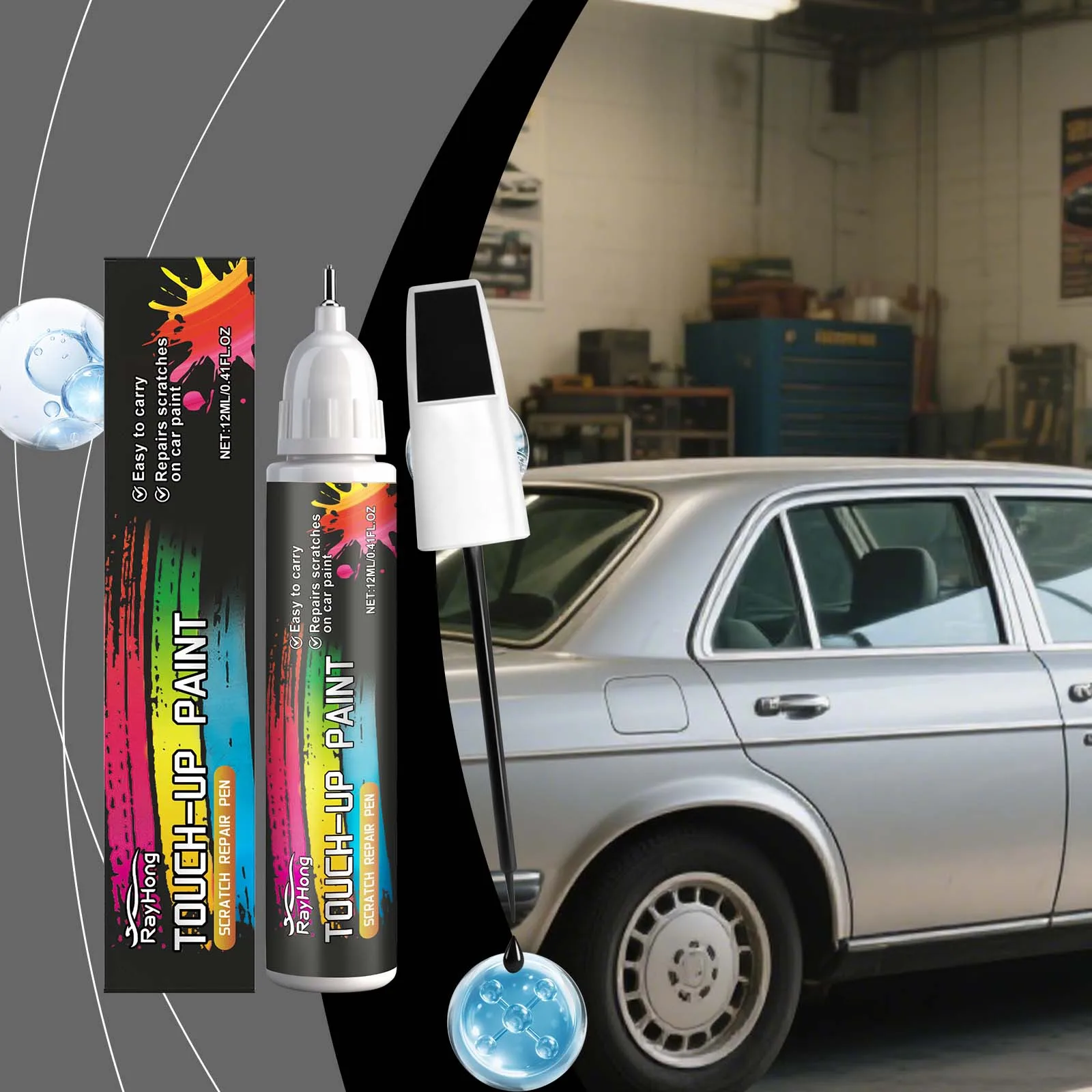 Black Car Touch-Up Paint Pen, Waterproof Wear-Resistant for Car Scratch Repair, Car Care Spot Paint Pen Enhances Paint Gloss
Black Car Touch-Up Paint Pen, Waterproof Wear-Resistant for Car Scratch Repair, Car Care Spot Paint Pen Enhances Paint Gloss