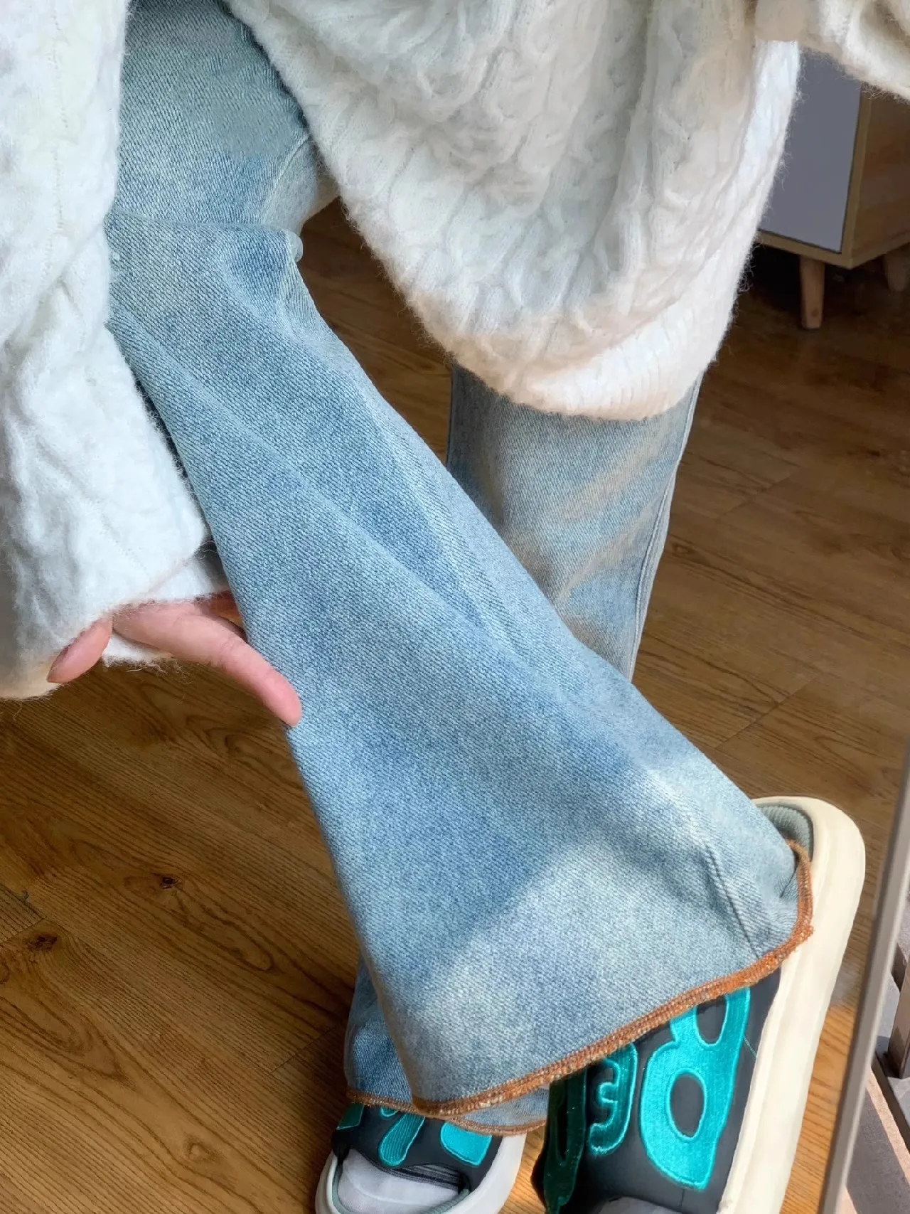 Spring 2024 High Waist Bell Bot Blue Jeans Women plus Size Fce Long Pants Casual Straight Leg Trousers
Spring 2024 High Waist Bell Bot Blue Jeans Women plus Size Fce Long Pants Casual Straight Leg Trousers