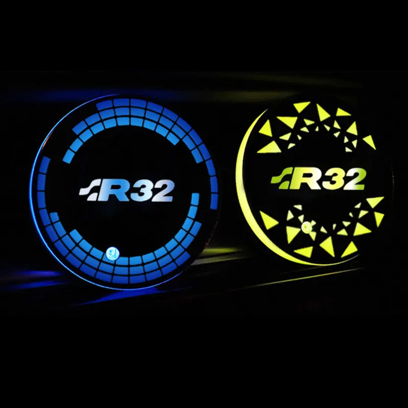 Cup Holders 1/2Pcs Car Luminous Water Cup Pad LED Atmosphere Light For Volkswagen VW SR32 Logo Caddy Scirocco Jetta GTI Golf 6 7
Cup Holders 1/2Pcs Car Luminous Water Cup Pad LED Atmosphere Light For Volkswagen VW SR32 Logo Caddy Scirocco Jetta GTI Golf 6 7