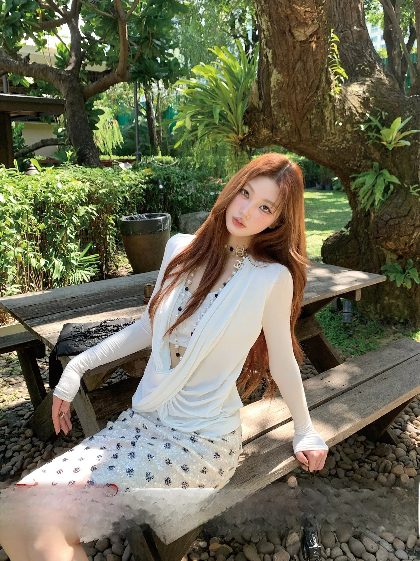 Elegant White Knitted Lace Cross Neck Okaaay Early Spring Atmosphere Sense Top Ladies Casual Standard Fit Long Sleeve T-shirt
Elegant White Knitted Lace Cross Neck Okaaay Early Spring Atmosphere Sense Top Ladies Casual Standard Fit Long Sleeve T-shirt