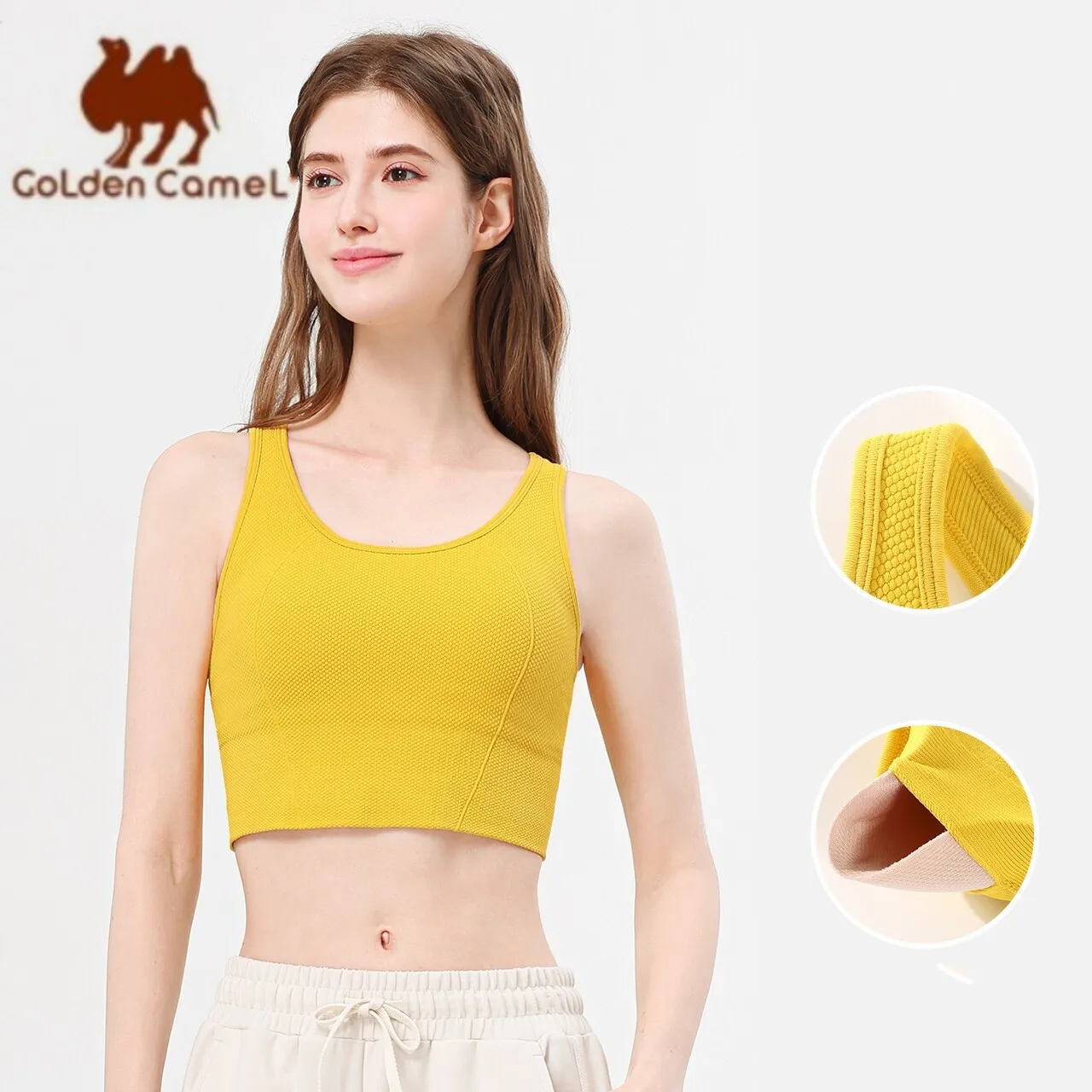 GOLDEN Women's Yoga Underwear Summer High Strength Beauty Vest Fashion Shockproof Training Sports Leisure Bra Fitness Top
GOLDEN Women's Yoga Underwear Summer High Strength Beauty Vest Fashion Shockproof Training Sports Leisure Bra Fitness Top