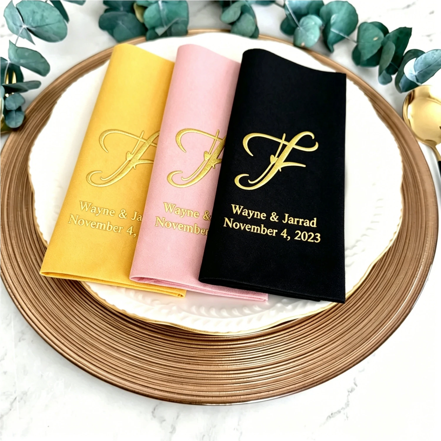Personalized Disposable Sheepsew Napkins 90pcs Gold Foil Linen Like Wedding Table
Personalized Disposable Sheepsew Napkins 90pcs Gold Foil Linen Like Wedding Table