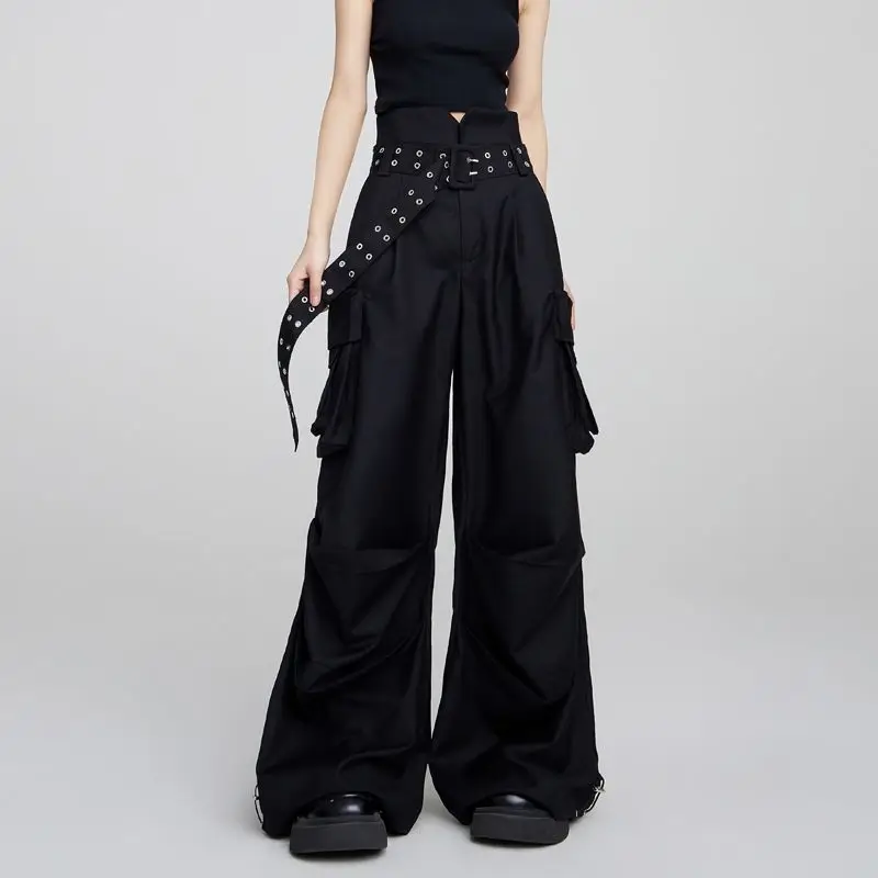 Women Hip Hop Cargo Pant Y2K Wide Leg Pants with Belt Fashion Streetwear Loose Joggers Vintage Design Pants Casual Trousers
Women Hip Hop Cargo Pant Y2K Wide Leg Pants with Belt Fashion Streetwear Loose Joggers Vintage Design Pants Casual Trousers
