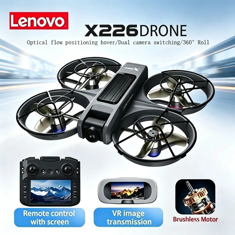 Lenovo X226/X226VR 4K Professional 8K Drone With Screen, Remote Control Helicopter Plane, RC Drone Quadcopter Toys
Lenovo X226/X226VR 4K Professional 8K Drone With Screen, Remote Control Helicopter Plane, RC Drone Quadcopter Toys