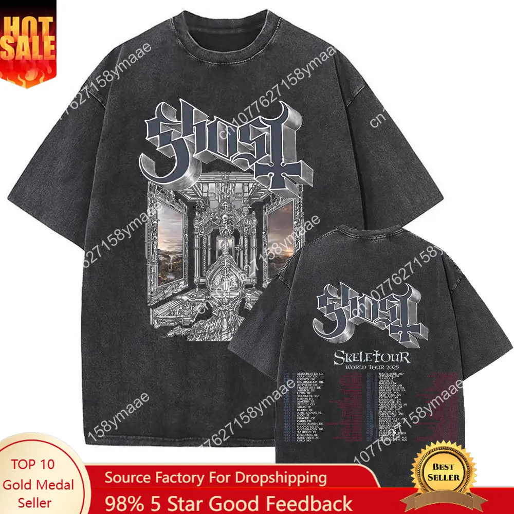 Limited Ghost Skeletour World Tour 2025 Vintage Washed Skeleton Graphic T-shirts Men Women Gothic Punk Rock T-shirt Streetwear
Limited Ghost Skeletour World Tour 2025 Vintage Washed Skeleton Graphic T-shirts Men Women Gothic Punk Rock T-shirt Streetwear