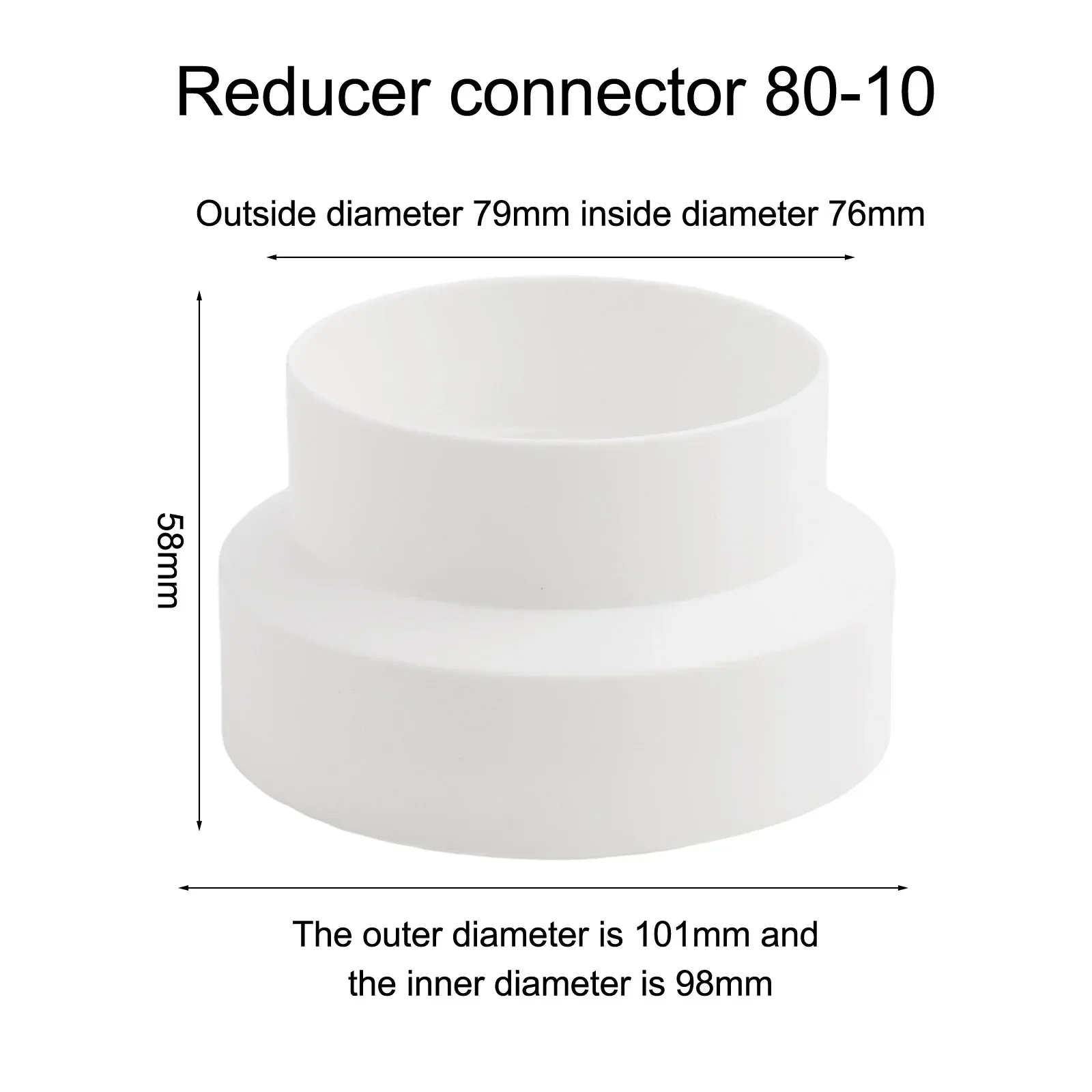 1pc ABS Vent Pipe Reducing Enlarger Adapter Air Duct Reducer For Duct Fan Hot And Cold Vents Cooker Hoods Ducts
1pc ABS Vent Pipe Reducing Enlarger Adapter Air Duct Reducer For Duct Fan Hot And Cold Vents Cooker Hoods Ducts