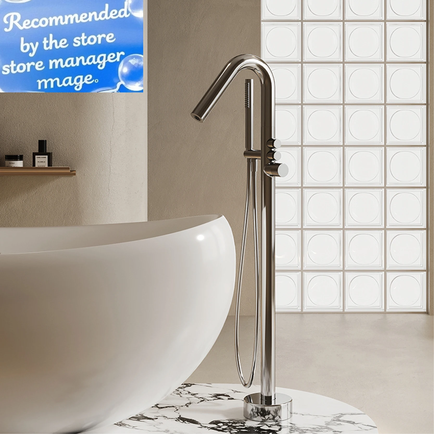 AITNA Gold Brass Luxury Bathroom Faucet Floor standing Design Single Handle Hot and Cold Water 2-Function Simple Bathtub Mixer
AITNA Gold Brass Luxury Bathroom Faucet Floor standing Design Single Handle Hot and Cold Water 2-Function Simple Bathtub Mixer