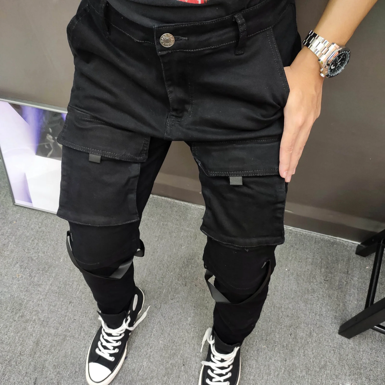 Pant Mens Jeans Men Patched Pocket Jeans Erkek Jean Pantolon Fall Jeans Homme Box Pleated Pocket Men Cargo Port Designer Jeans
Pant Mens Jeans Men Patched Pocket Jeans Erkek Jean Pantolon Fall Jeans Homme Box Pleated Pocket Men Cargo Port Designer Jeans