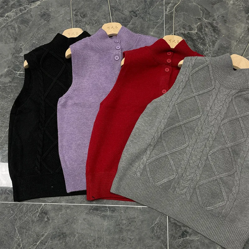 Women's Double-Sided Wearable High-Ne Knitted Vest Soft Cozy Design Sensation Layering Sweater Ele Sle Long Length
Women's Double-Sided Wearable High-Ne Knitted Vest Soft Cozy Design Sensation Layering Sweater Ele Sle Long Length