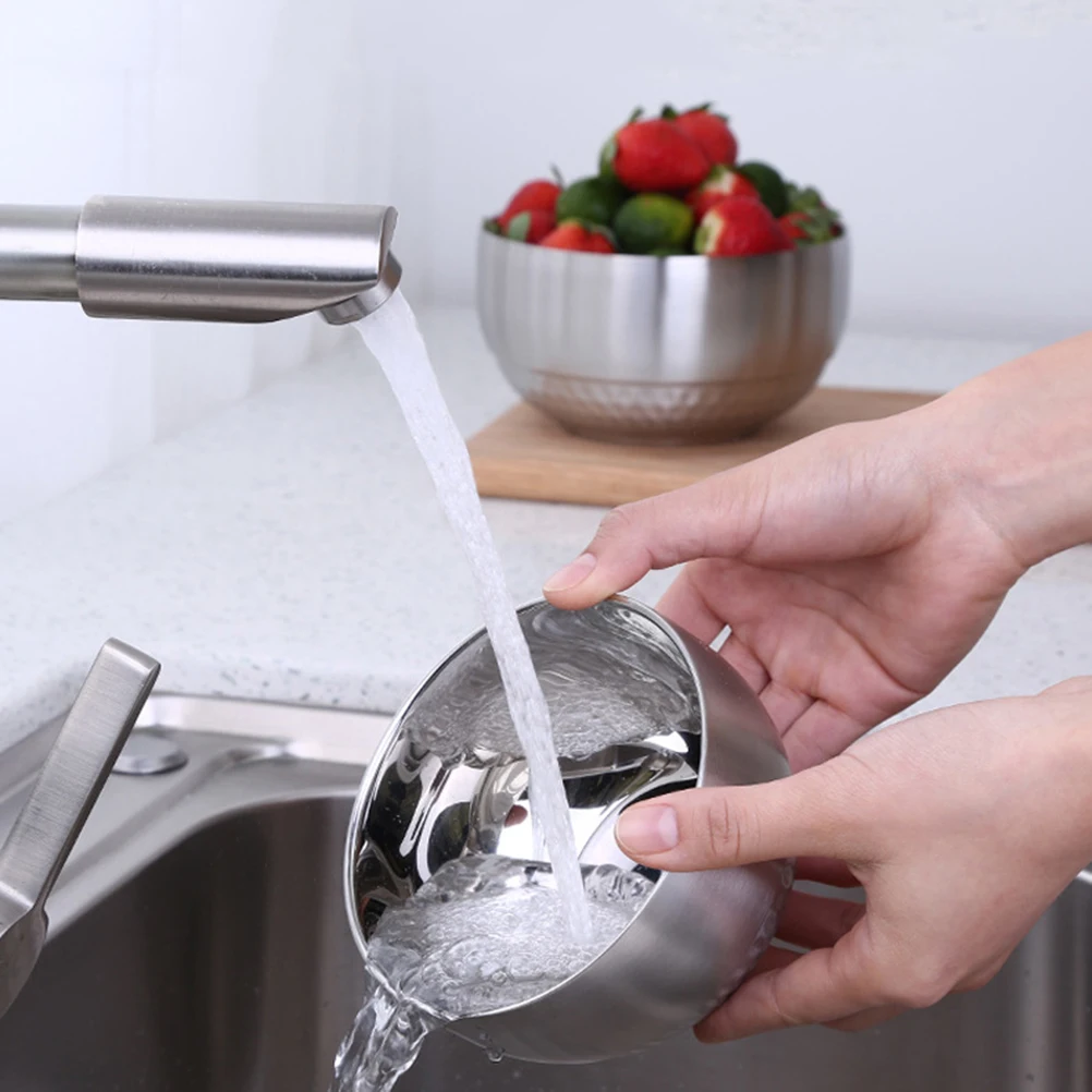 1Pcs 14Cm Stainless Steel Soup Bowl Double Layer Heat Insulated Rice Bowl Shatter Resistant Food Container for Porridge Noodles
1Pcs 14Cm Stainless Steel Soup Bowl Double Layer Heat Insulated Rice Bowl Shatter Resistant Food Container for Porridge Noodles