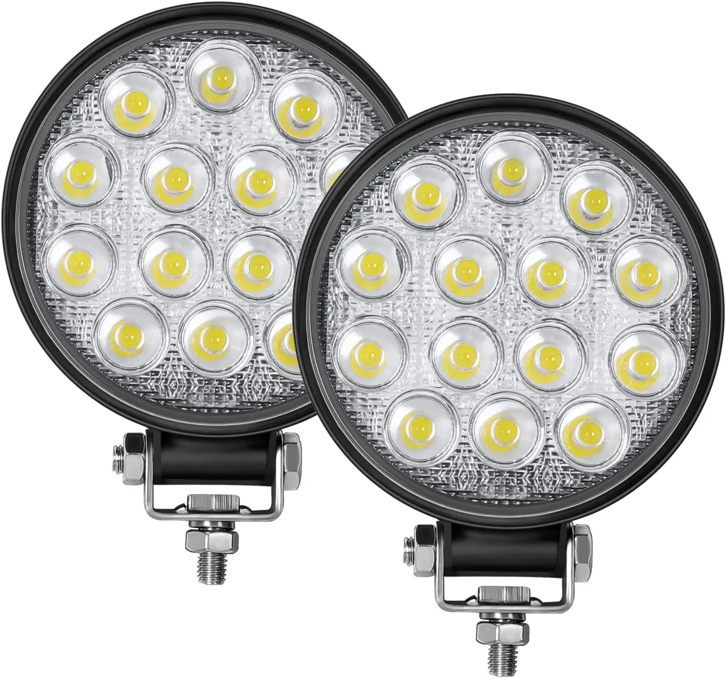 4.5'' 84W Round LED Offroad Flood Lights, Bar for Truck Tractor ATV UTV SUV Motorcycle Off Road Fog Driving Lights 2Pack
4.5'' 84W Round LED Offroad Flood Lights, Bar for Truck Tractor ATV UTV SUV Motorcycle Off Road Fog Driving Lights 2Pack