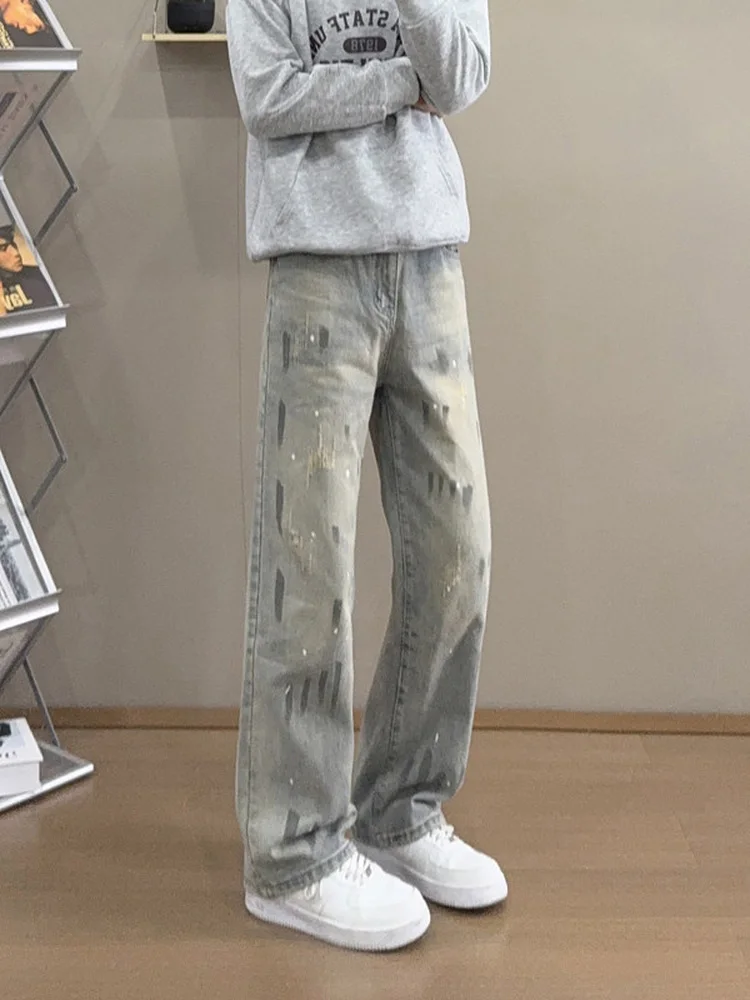 American High Street Men's Straight Leg Jeans Spring Autumn New Faion Casual Loose Long Pants Versatile Durable Denim
American High Street Men's Straight Leg Jeans Spring Autumn New Faion Casual Loose Long Pants Versatile Durable Denim