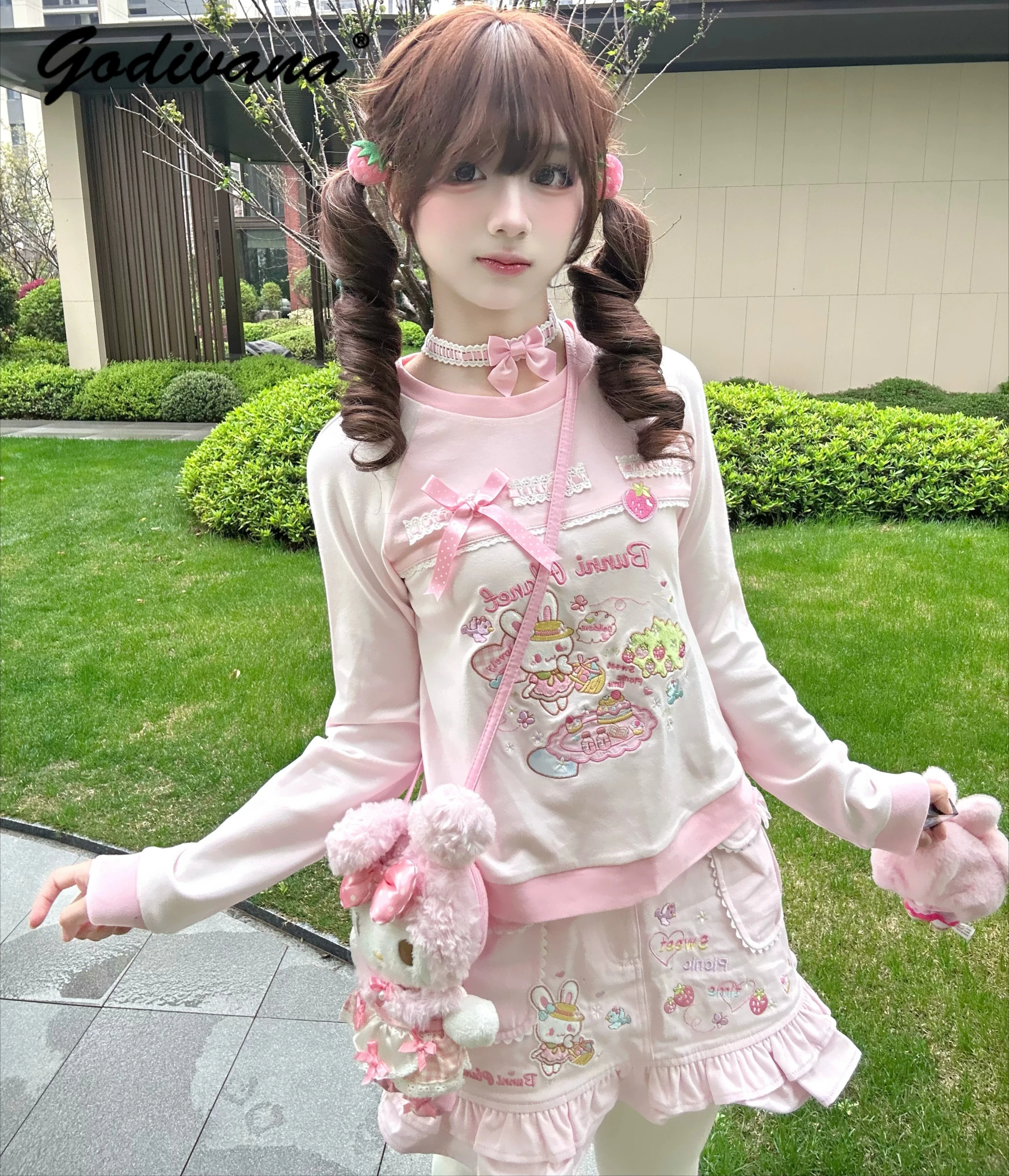 Original Kawaii Rabbit Embroidred Skirt New Spring Summer Girls Daughter's Clothing Childlike Embroidery Big Pocket Short Skirts
Original Kawaii Rabbit Embroidred Skirt New Spring Summer Girls Daughter's Clothing Childlike Embroidery Big Pocket Short Skirts