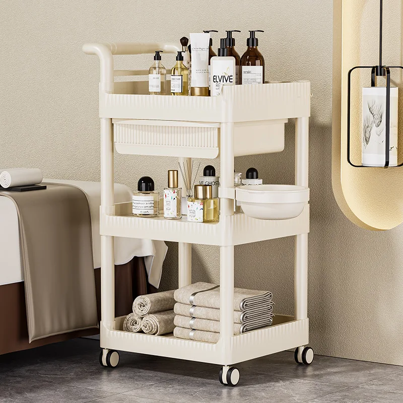 Cleaning tools, special trolley for beauty salons, floor rack, multi-functional movable personal care storage rack
Cleaning tools, special trolley for beauty salons, floor rack, multi-functional movable personal care storage rack
