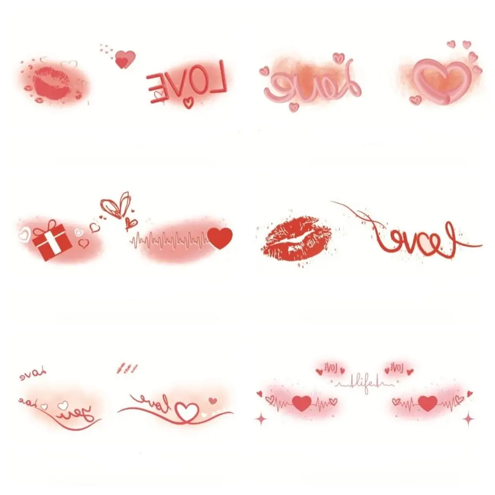 6Pcs Sweet Pink Valentine Tattoos Long Lasting Love Face Temporary Tattoo Valentine's Day Convenient Couple Face Tattoo Make Up
6Pcs Sweet Pink Valentine Tattoos Long Lasting Love Face Temporary Tattoo Valentine's Day Convenient Couple Face Tattoo Make Up
