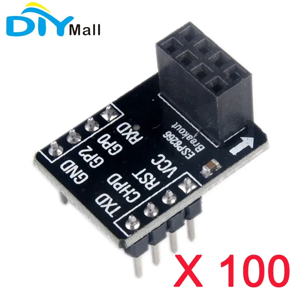 100Pcs/lot Breadboard Adapter PCB for ESP8266 ESP-01 ESP-01S Breakout Serial Wifi Module
100Pcs/lot Breadboard Adapter PCB for ESP8266 ESP-01 ESP-01S Breakout Serial Wifi Module