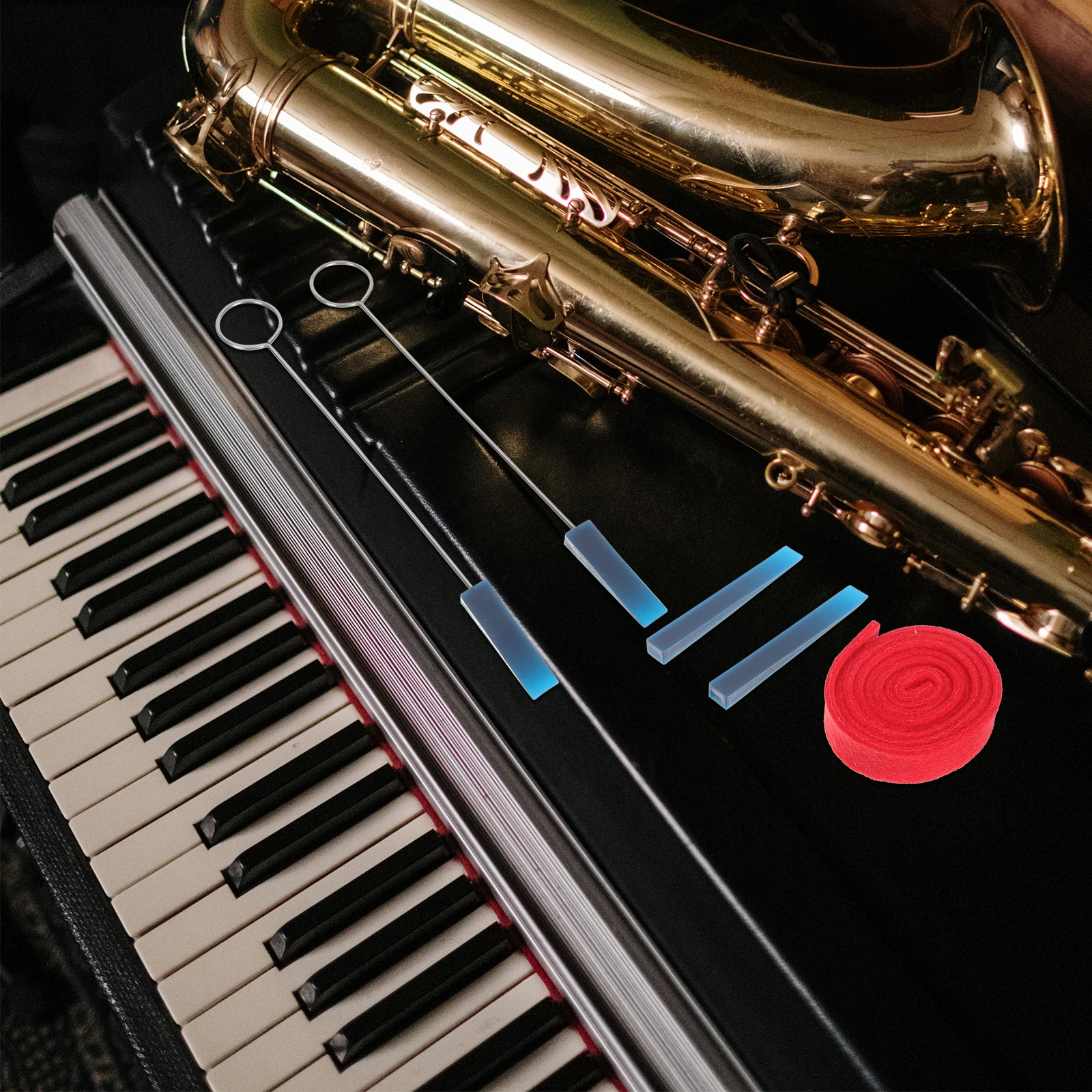 Piano Tuning Tool Kit Red Rubber Mute Rods Durable Practical Long Term Use Accessory Musical Instrument
Piano Tuning Tool Kit Red Rubber Mute Rods Durable Practical Long Term Use Accessory Musical Instrument
