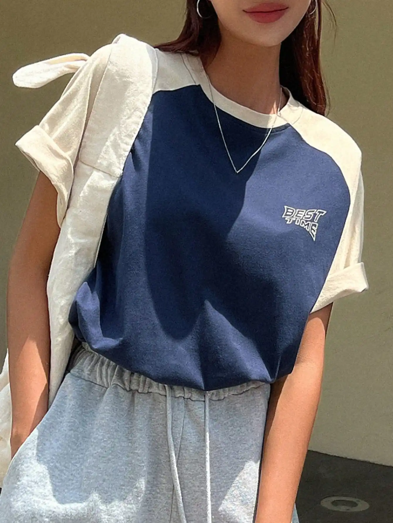 Letter Graphic Raglan Sleeve Tee Cotton Casual Top
Letter Graphic Raglan Sleeve Tee Cotton Casual Top
