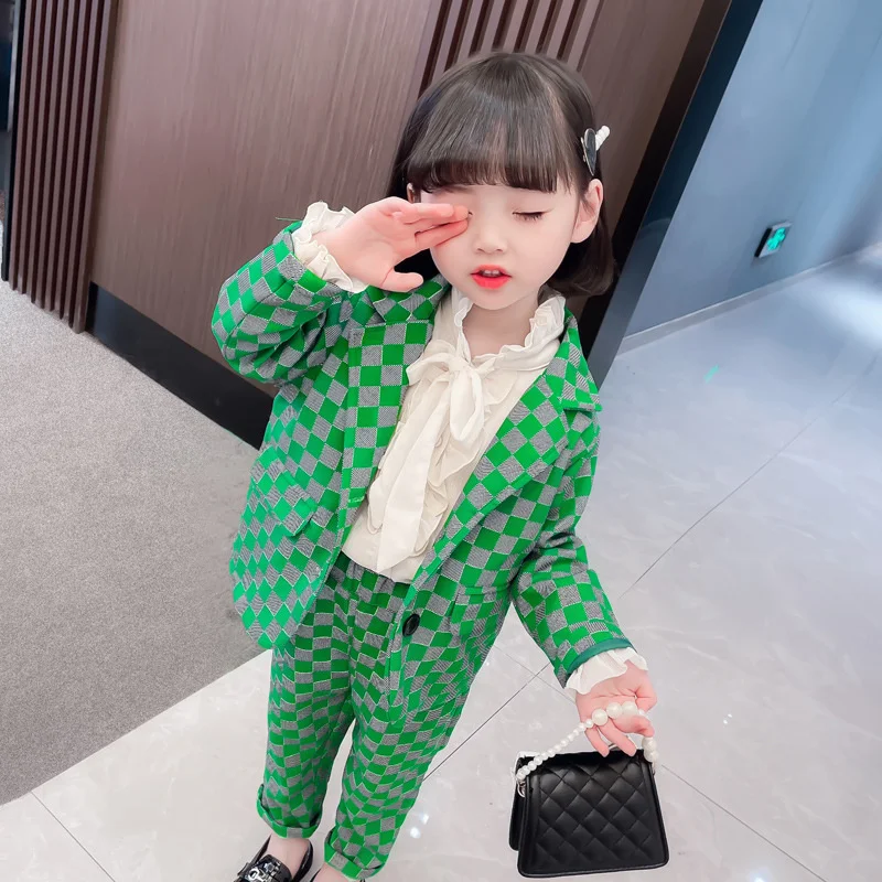 Girls Suit Coat+Pants Cotton 2Pcs/Sets 2022 Green Spring Autumn Outfits Sports Sets Kid Tracksuit Uniforms Children Clothing
Girls Suit Coat+Pants Cotton 2Pcs/Sets 2022 Green Spring Autumn Outfits Sports Sets Kid Tracksuit Uniforms Children Clothing