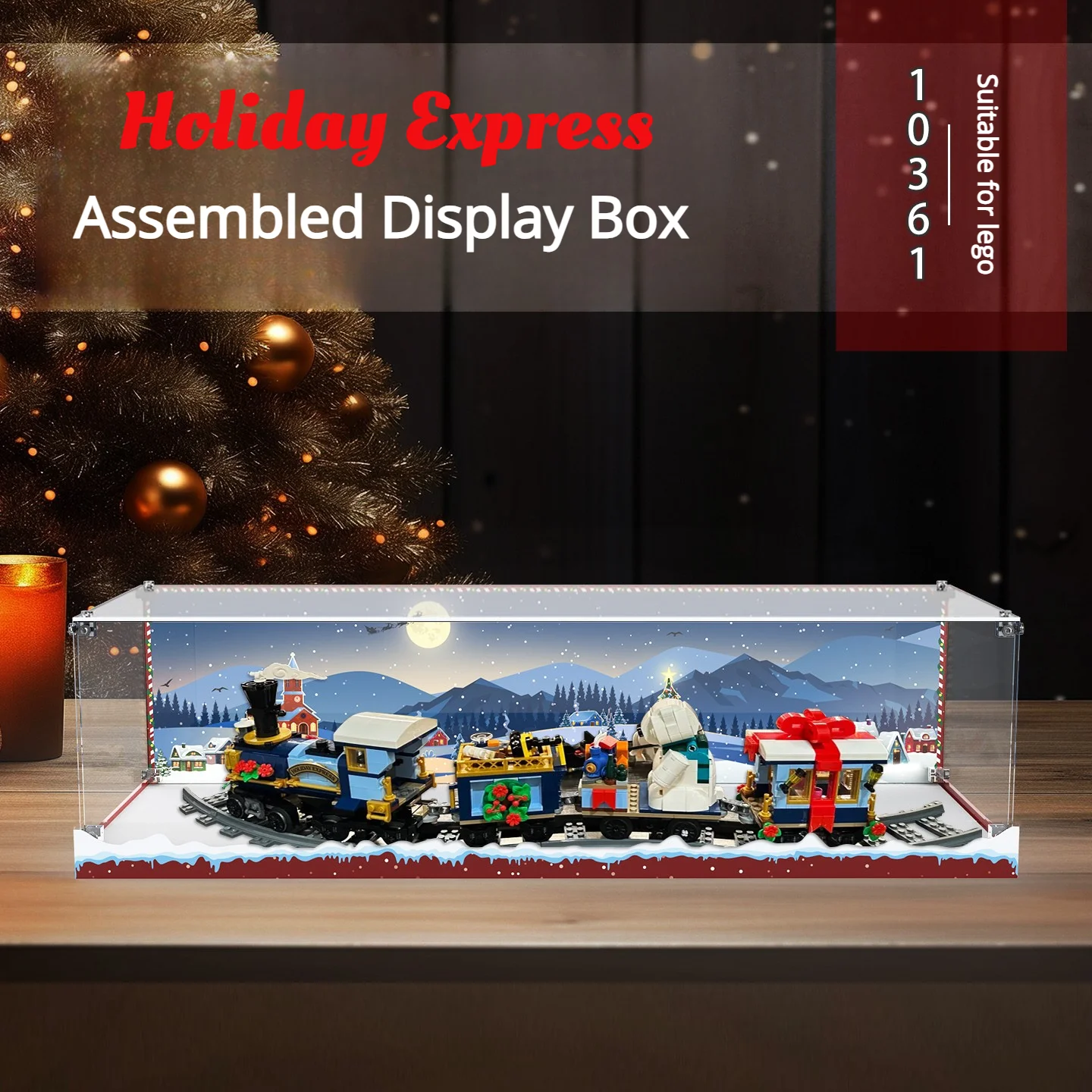 Acrylic Dustproof Display Box for lego Icons 10361 Holiday Express Display Case Storage Box Organizer(Lego Set not Included)
Acrylic Dustproof Display Box for lego Icons 10361 Holiday Express Display Case Storage Box Organizer(Lego Set not Included)