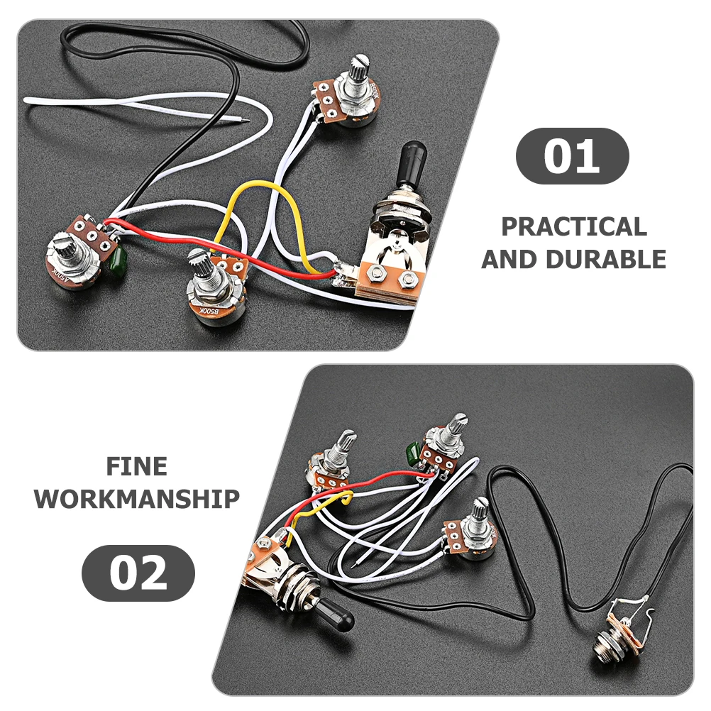1 Set Potentiometer Wiring Harness Metal Guitar Parts Replacement Pickup Wiring Tool Durable Plastic Accessories Unique
1 Set Potentiometer Wiring Harness Metal Guitar Parts Replacement Pickup Wiring Tool Durable Plastic Accessories Unique