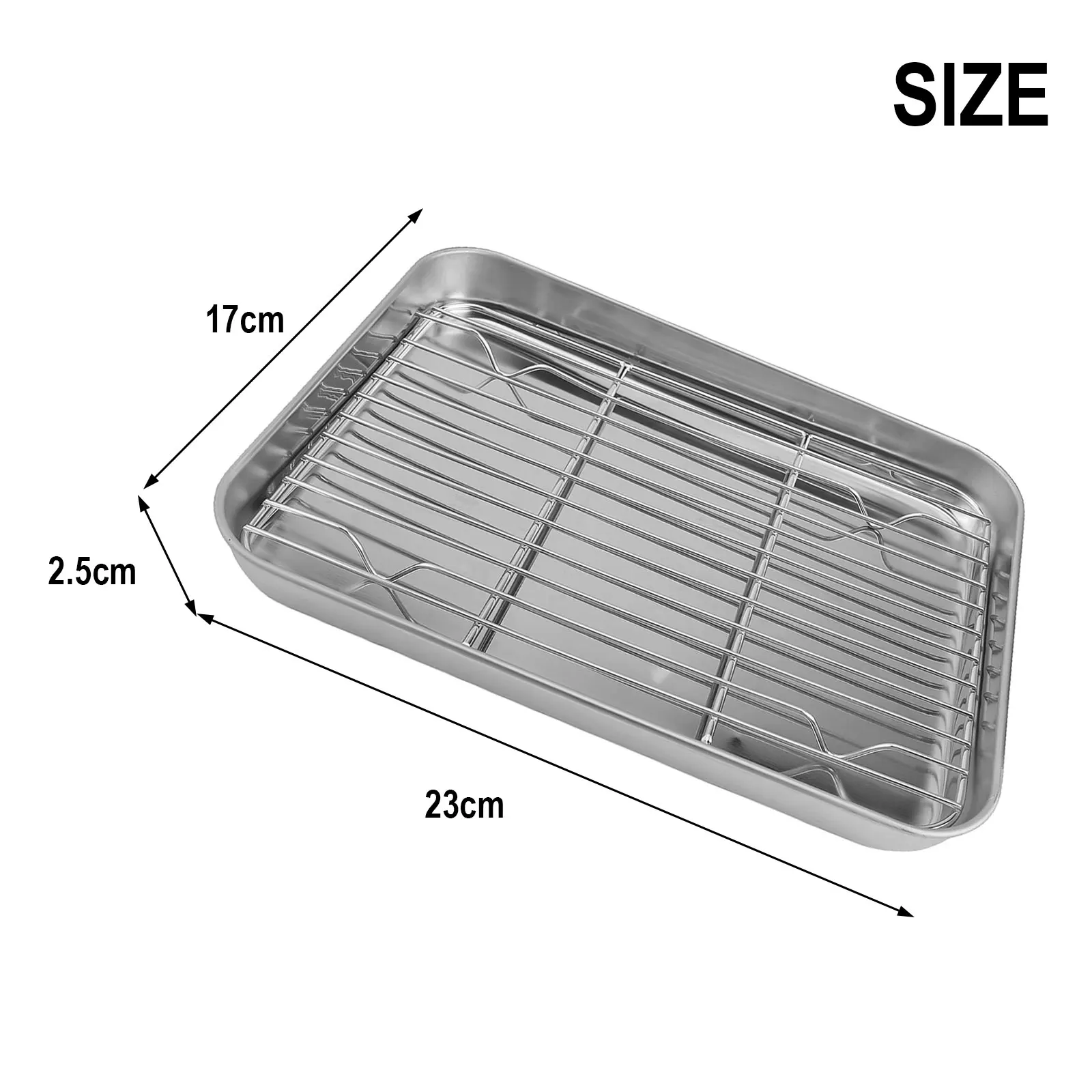 Baking And Cooling Baking Sheet Pure Stainless Steel Full Sides Design Healthful Roll Edges Shiny Mirror Finish
Baking And Cooling Baking Sheet Pure Stainless Steel Full Sides Design Healthful Roll Edges Shiny Mirror Finish