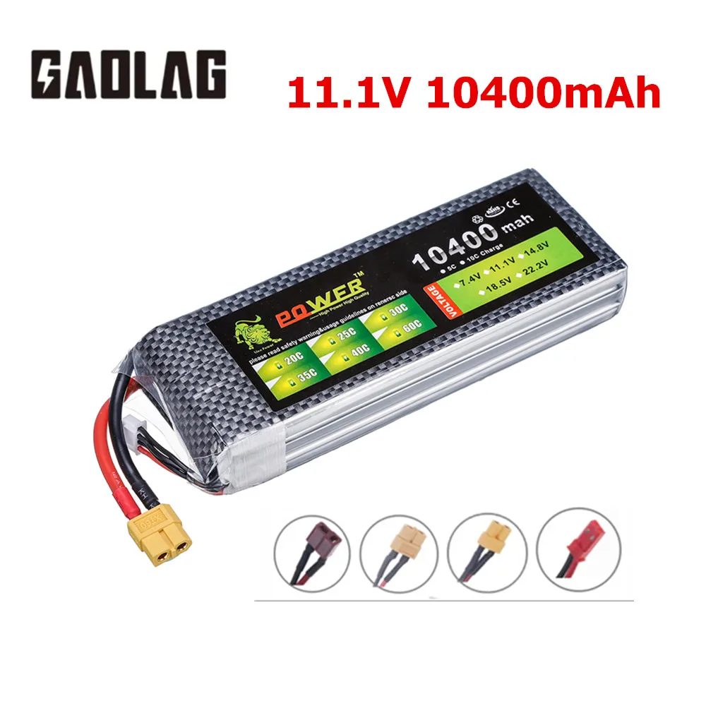Аккумулятор LiPo 10400 мАч 11,1 В 3s 60C для радиоуправляемых вертолетов, самолетов, квадрокоптеров, автомобилей, самолетов, 11,1 В, батарея 3S с разъемом T XT60 JST
Аккумулятор LiPo 10400 мАч 11,1 В 3s 60C для радиоуправляемых вертолетов, самолетов, квадрокоптеров, автомобилей, самолетов, 11,1 В, батарея 3S с разъемом T XT60 JST
