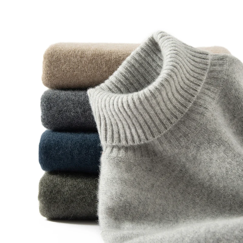 Двойной утолщенный свитер из 100% кашемира с высоким воротником, мужской вязаный пуловер, осень-зима, новый стиль, базовая рубашка с плоским внутренним слоем
Двойной утолщенный свитер из 100% кашемира с высоким воротником, мужской вязаный пуловер, осень-зима, новый стиль, базовая рубашка с плоским внутренним слоем