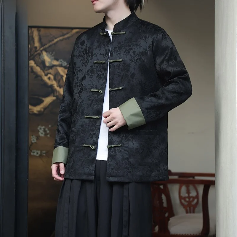 New Chinese Sle Men's Casual Jaet with Button Youth Artistic Hanfu Outerwear Spring Stand Fit Long Sve Stand Collar
New Chinese Sle Men's Casual Jaet with Button Youth Artistic Hanfu Outerwear Spring Stand Fit Long Sve Stand Collar