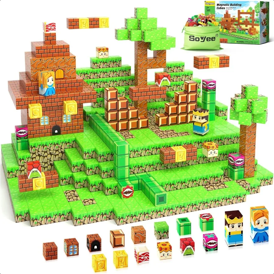 108PCS Magnetic Blocks Building Toys 1'' Magnet Building Blocks Build Mine Magnet World Game Adventure Set Cubes Boys Girls Toy
108PCS Magnetic Blocks Building Toys 1'' Magnet Building Blocks Build Mine Magnet World Game Adventure Set Cubes Boys Girls Toy