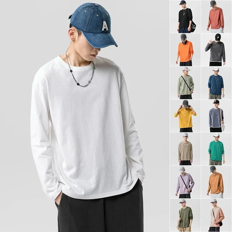 Spring Autumn Men's Casual Trendy Solid Color O-neck Long Sleeve Soft Hoodies Loose American Undershirts Male New Fashion Tops
Spring Autumn Men's Casual Trendy Solid Color O-neck Long Sleeve Soft Hoodies Loose American Undershirts Male New Fashion Tops