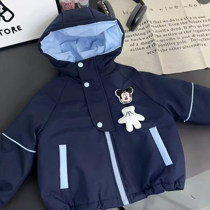 Autumn Winter Boy' Cotton-Padded Jackets Chic Disney Mickey Decoration Hooded Warm Coats New Children's Thickened Windbreaker
Autumn Winter Boy' Cotton-Padded Jackets Chic Disney Mickey Decoration Hooded Warm Coats New Children's Thickened Windbreaker