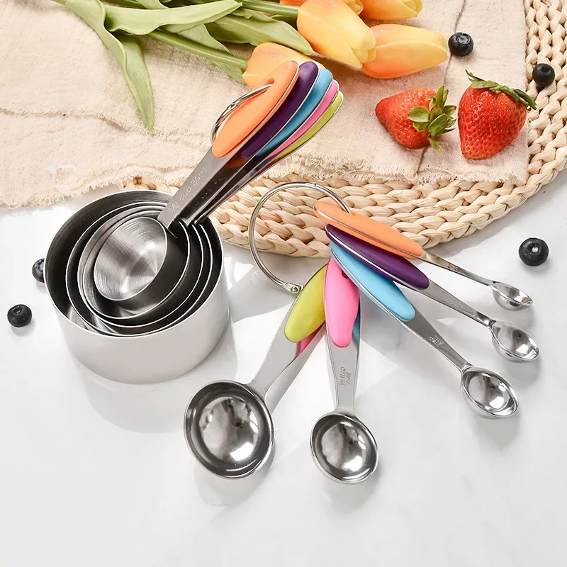 5/10Pcs Stainless Steel Measuring Cups and Spoons Set Stackable Tablespoons Measuring Spoons Tea Coffee Kitchen Measuring Tools
5/10Pcs Stainless Steel Measuring Cups and Spoons Set Stackable Tablespoons Measuring Spoons Tea Coffee Kitchen Measuring Tools