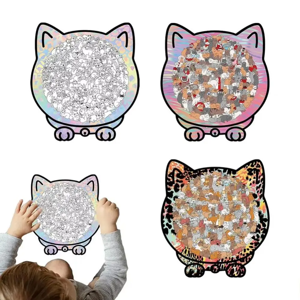 Brain Burning Cat Puzzle Irregular Puzzle Cute Kitten Wooden Cat Shaped Wooden Puzzle Colored DIY Assembly
Brain Burning Cat Puzzle Irregular Puzzle Cute Kitten Wooden Cat Shaped Wooden Puzzle Colored DIY Assembly