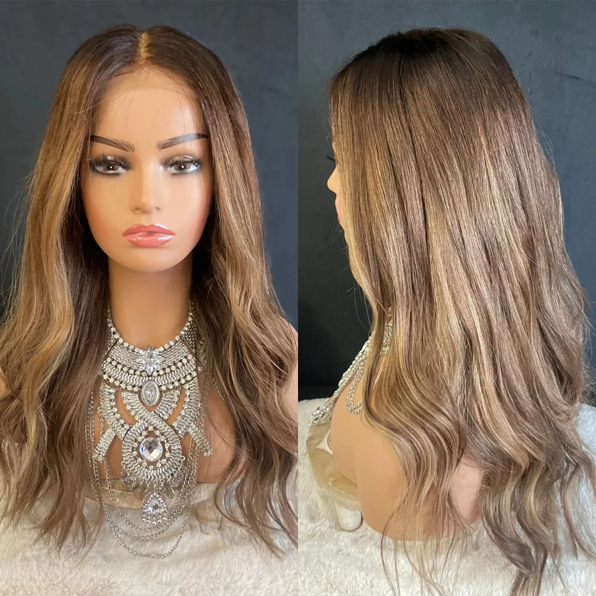 Парик омбре блонд с светло-коричневыми прядями, без клея, с небрежными волнами, 22 дюйма, 150% высокая плотность, из термостойкого волокна, женский
Парик омбре блонд с светло-коричневыми прядями, без клея, с небрежными волнами, 22 дюйма, 150% высокая плотность, из термостойкого волокна, женский