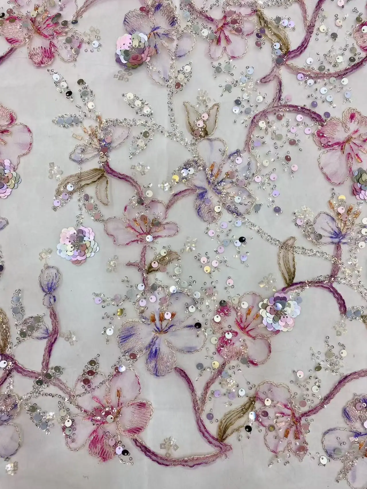 3 colors beading lace fabrics with flowers pattern and sequins for dresses, cloth
3 colors beading lace fabrics with flowers pattern and sequins for dresses, cloth