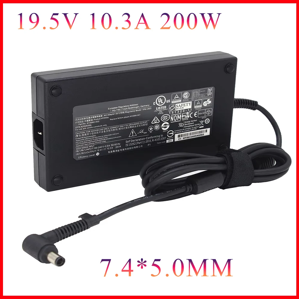 19,5 В, 10,3 А, 7,4*5,0 мм, 200 Вт, зарядное устройство для ноутбука HP EliteBook 8740w 8760w 8770w ZBook 15 17 TPN-CA03 815680-002 835888-001
19,5 В, 10,3 А, 7,4*5,0 мм, 200 Вт, зарядное устройство для ноутбука HP EliteBook 8740w 8760w 8770w ZBook 15 17 TPN-CA03 815680-002 835888-001