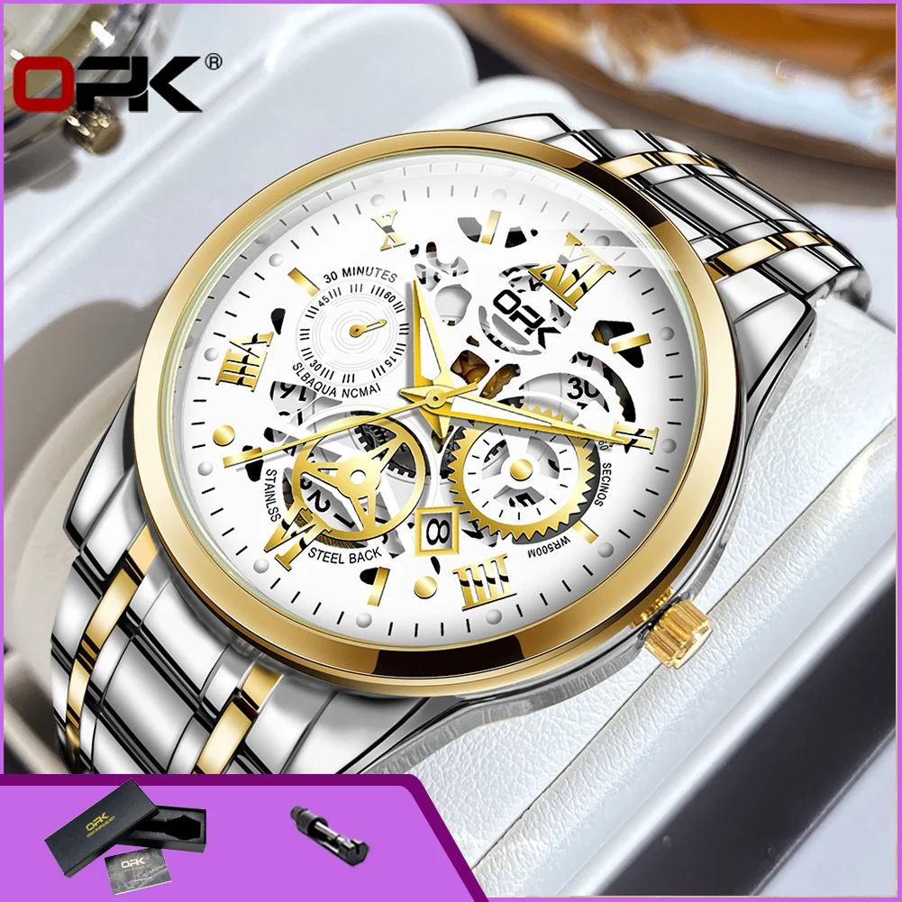 OPK 8135 Men's Watch Business Original Date Roman Dial Luminous Waterproof Stainless Steel Quartz Man Dress Wristwatch
OPK 8135 Men's Watch Business Original Date Roman Dial Luminous Waterproof Stainless Steel Quartz Man Dress Wristwatch