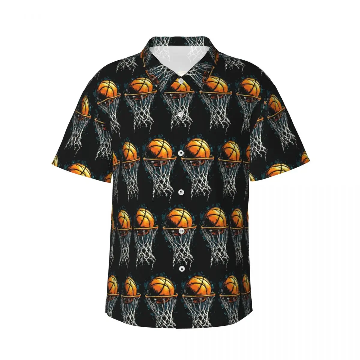 Sporty Basketball Themed Men's Shirts Hawaiian Short Sleeve Shirt Funny Lapel Tops for Summer Beach
Sporty Basketball Themed Men's Shirts Hawaiian Short Sleeve Shirt Funny Lapel Tops for Summer Beach