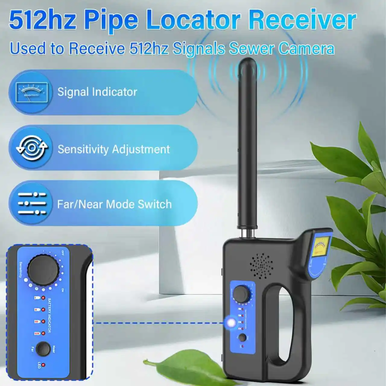 Pipe Camera 512Hz Locator Receiver Sonde Pipe Sewer Drain Camera for repair replace
Pipe Camera 512Hz Locator Receiver Sonde Pipe Sewer Drain Camera for repair replace