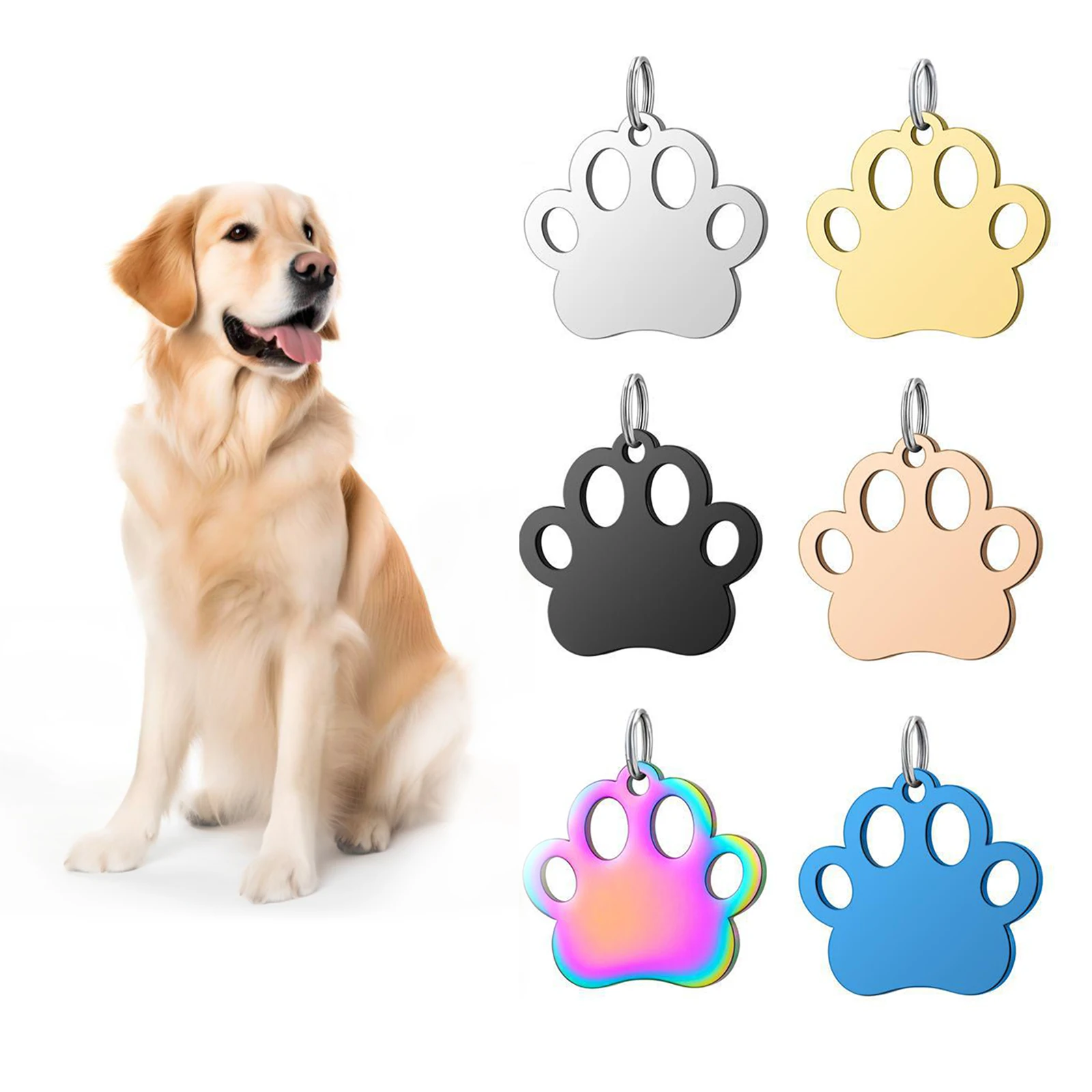 10pcs Wholesale Stainless Steel Dog Paw Print Charms ID Blank Dog Tags Pendant Animal Necklace Jewelry Accessories 6Colors
10pcs Wholesale Stainless Steel Dog Paw Print Charms ID Blank Dog Tags Pendant Animal Necklace Jewelry Accessories 6Colors